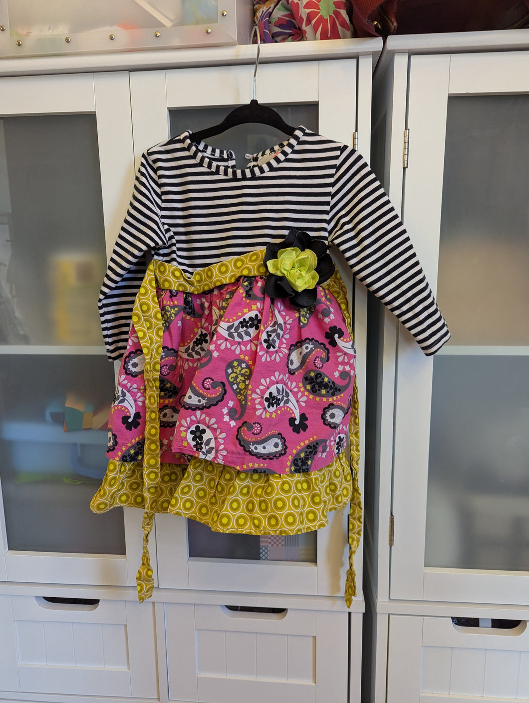 Counting Daiseys Mix Print Dress 2T