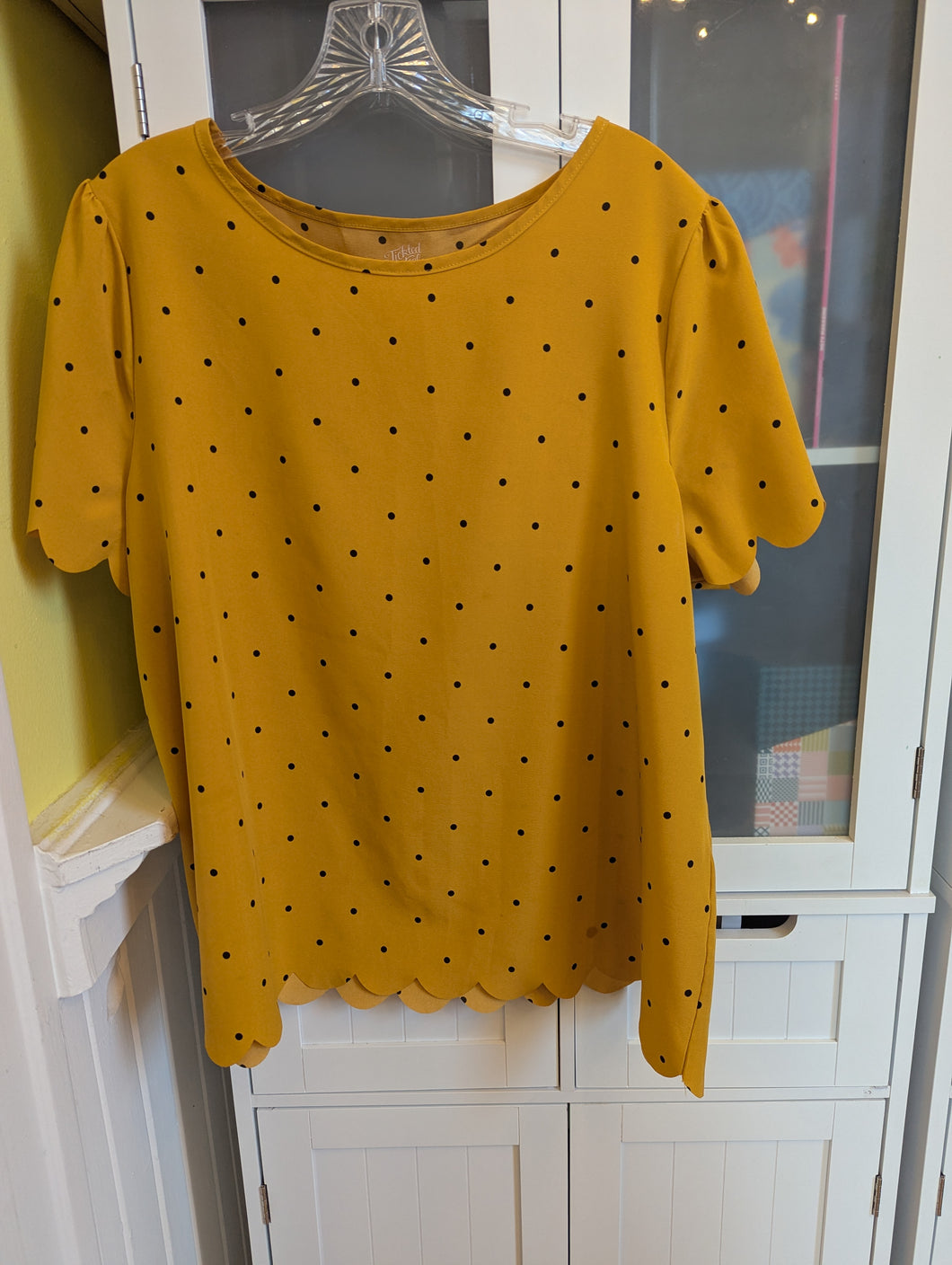 Tickled Pink Yellow Shirt 1X