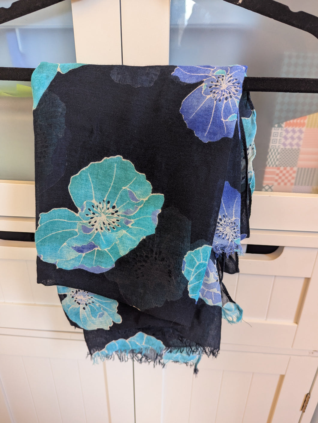 Loft Blue Floral Scarf