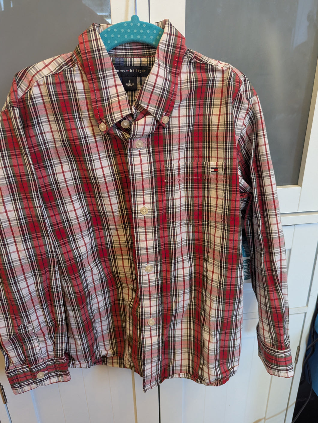 Tommy Hilfiger Red Plaid Shirt 6