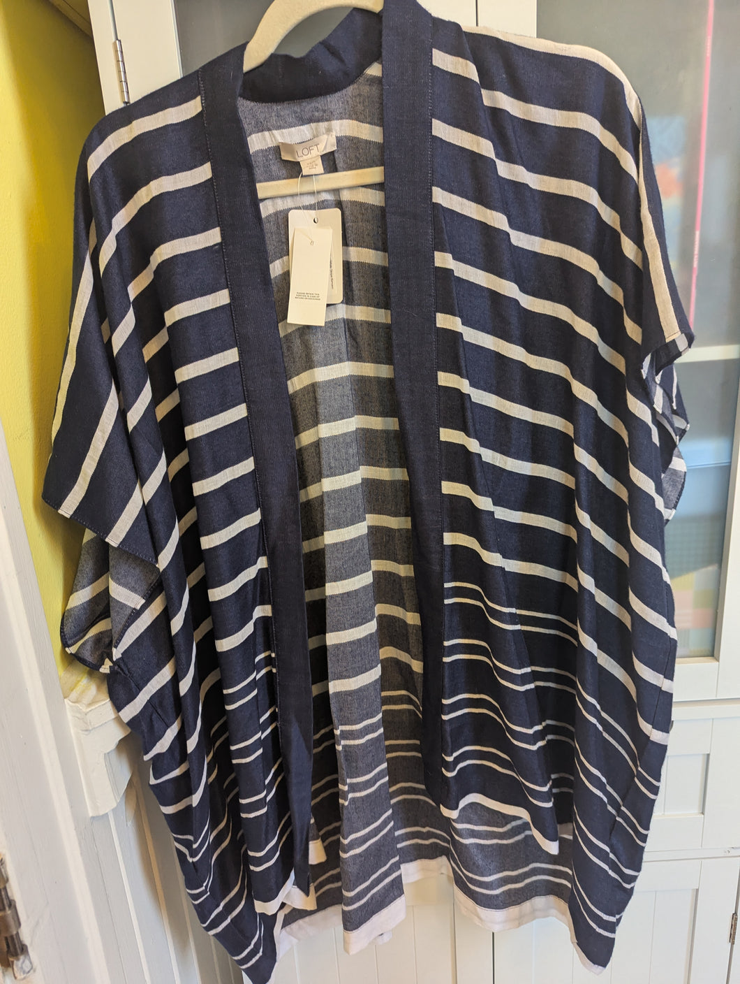 Loft XS BNWT Blue/White Stripe Kimono