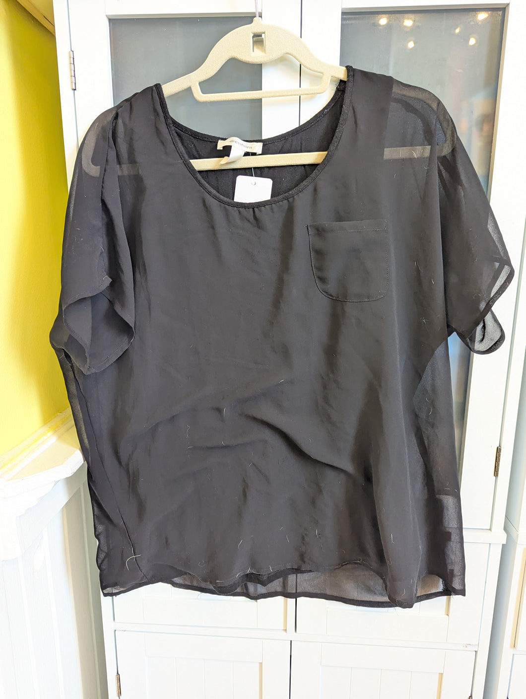 Dress Barn Black Blouse L