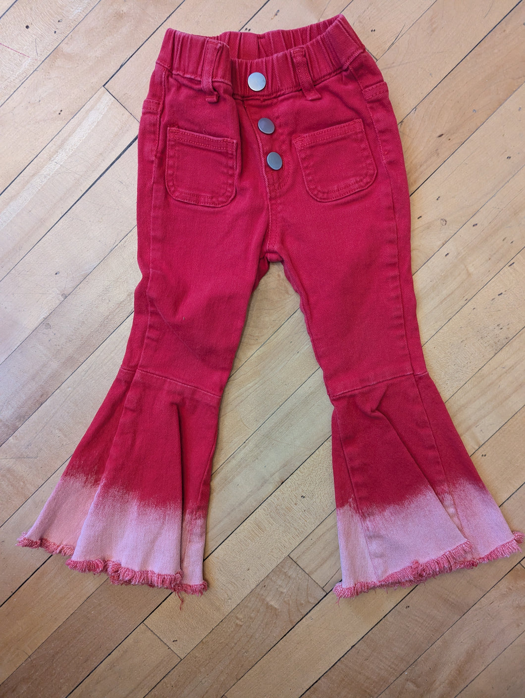 Red Flare Pants 2-3T