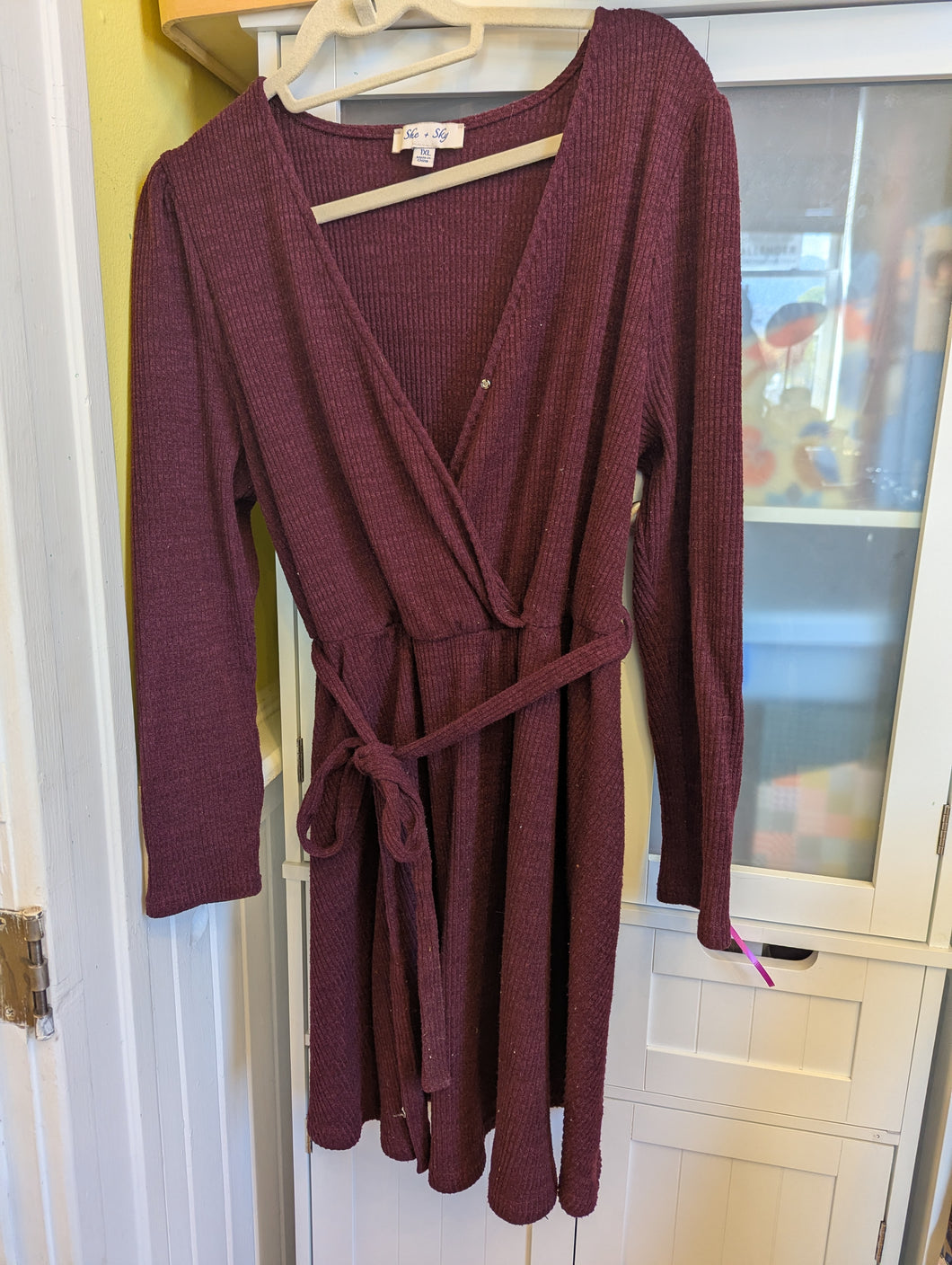 She + Sky Plum Dress 1x