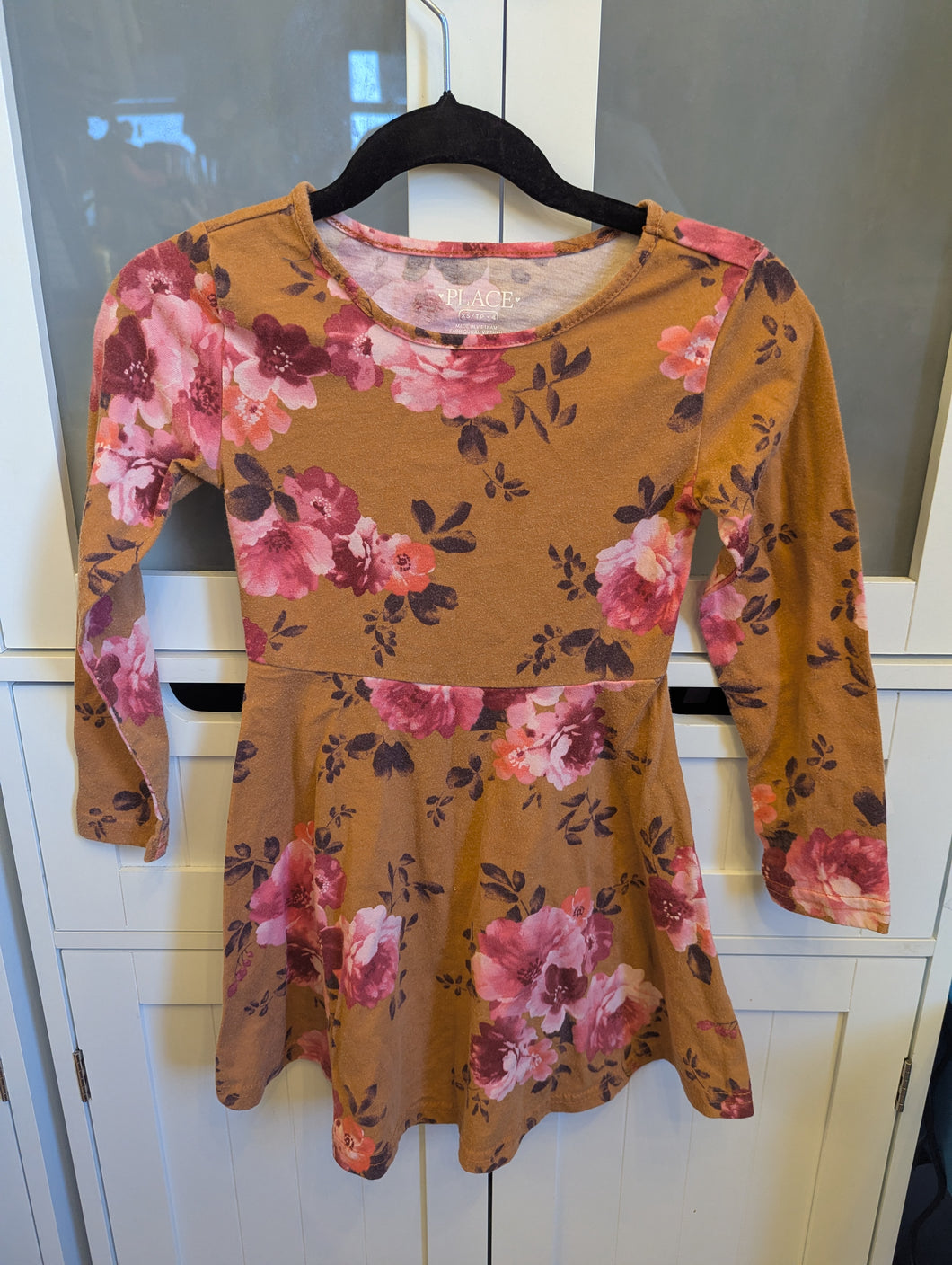 Children's Place Orange Floral Dress 4t