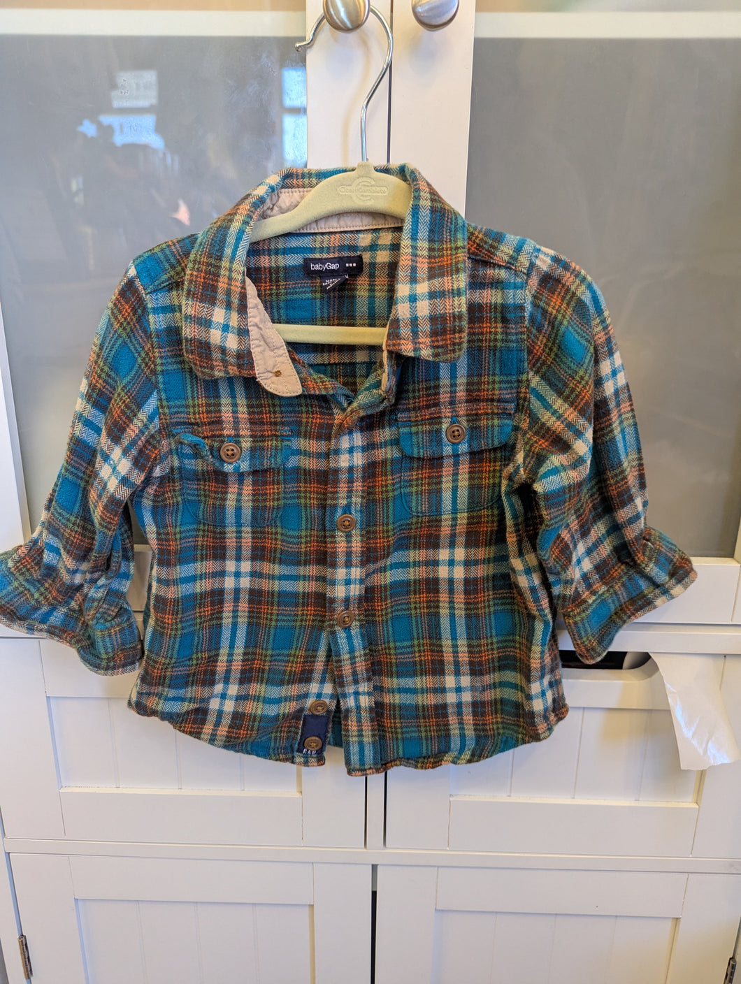 Gap Blue/Brown Flannel 6-12M