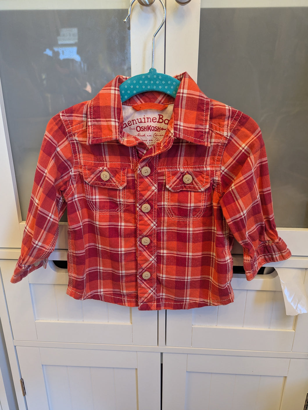 OshKosh Red Button Up 6M