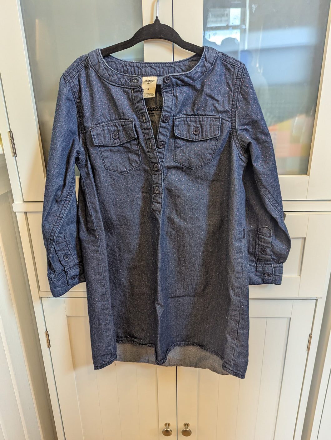 OshKosh Chambray and Sparkle Dress 6