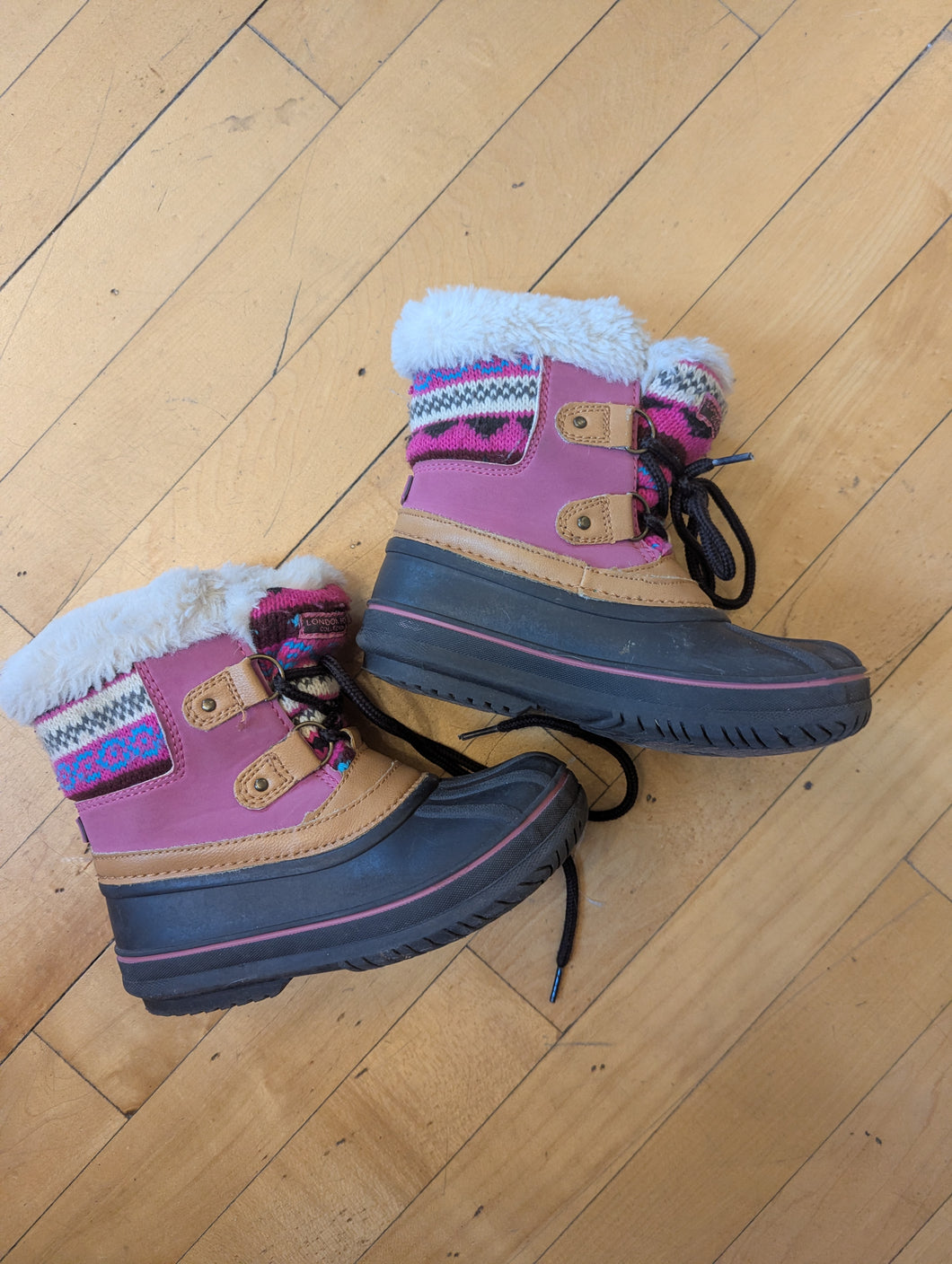 London Fog Pink Kids Boots 10