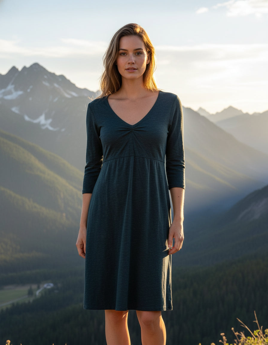 Toad & Co L Teal Dress X