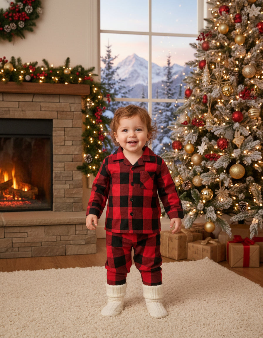 Old Navy Buffalo Check Pajamas 12-18M