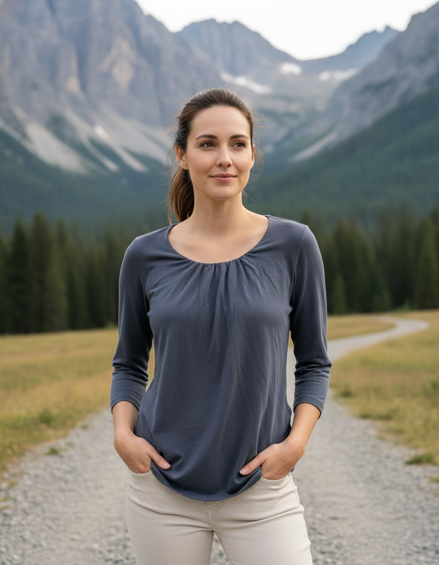 Merona Double Layer Tee Blue XS