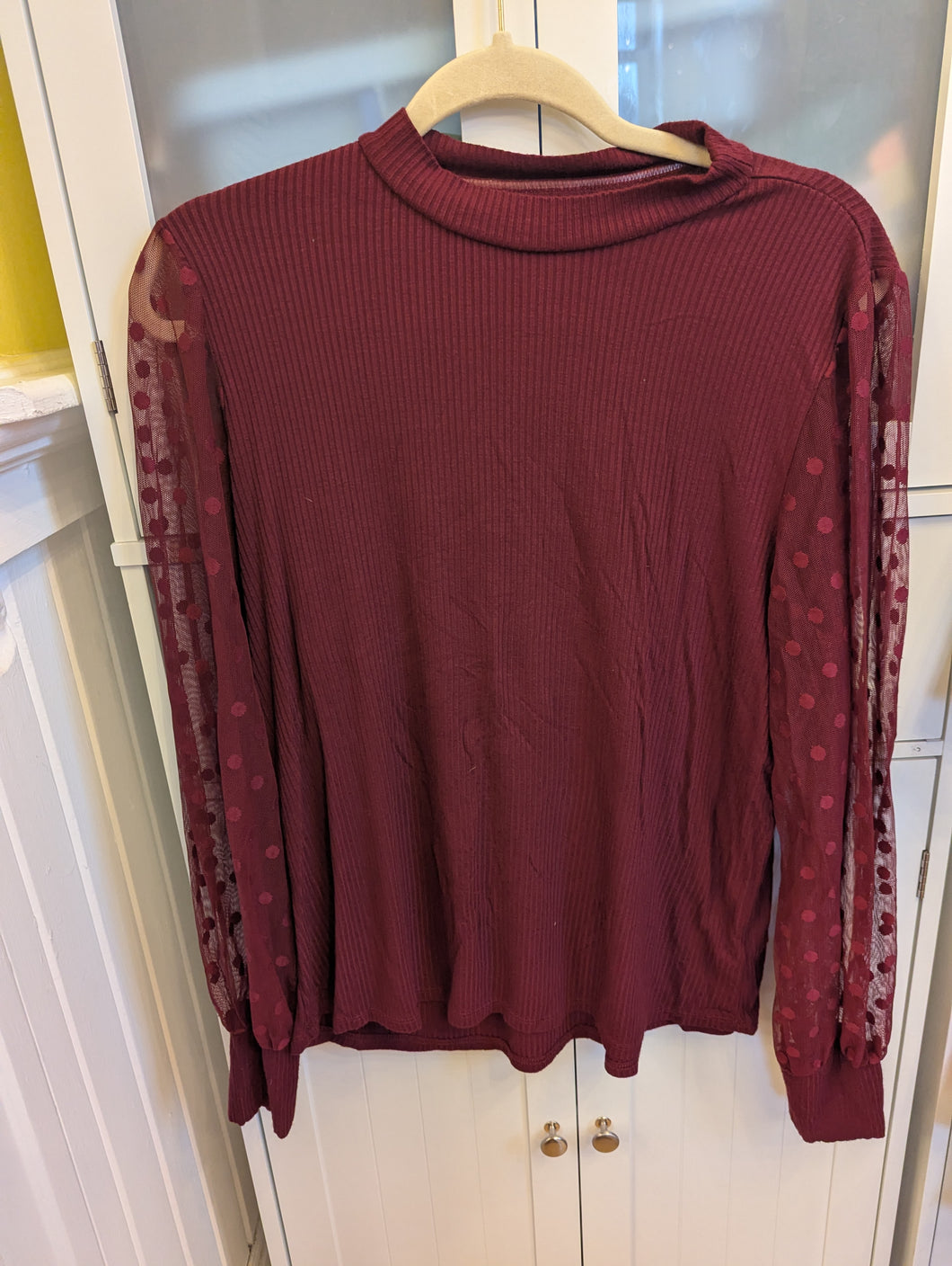 Maurice's Burgundy Blouse L