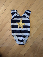 Load image into Gallery viewer, Cat &amp; Jack 12M Stripe &amp; Star One Piece SwimSuit
