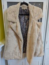 Load image into Gallery viewer, Au Lieu Cream Faux Fur Vest XL
