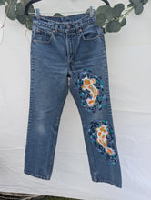 Load image into Gallery viewer, Koi Painted Jeans 29/30
