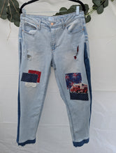 Load image into Gallery viewer, Patriotic Custom Upcycled Jeans 12
