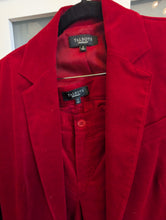 Load image into Gallery viewer, Talbots Crimson Red Velvet Pantsuit 8
