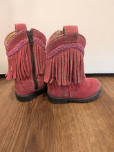 Load image into Gallery viewer, Smoky Mountain Boots Pink Cowgirl Boots with Fringe Kids 4
