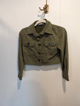 Load image into Gallery viewer, Ally B Army Green Cropped Jacket 10
