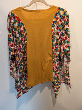 Load image into Gallery viewer, One-of-a-Kind Boho Upcycled Baseball Mom Shirt | Yellow Medium
