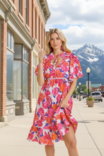 Load image into Gallery viewer, Pink Floral Print Dress
