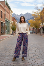 Load image into Gallery viewer, Mixed Paisley Wide-Leg Boho Pants
