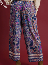 Load image into Gallery viewer, Mixed Paisley Wide-Leg Boho Pants
