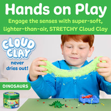 Load image into Gallery viewer, Sensory Mini Play Kit Jar with Cloud Clay: Dinosaur Theme
