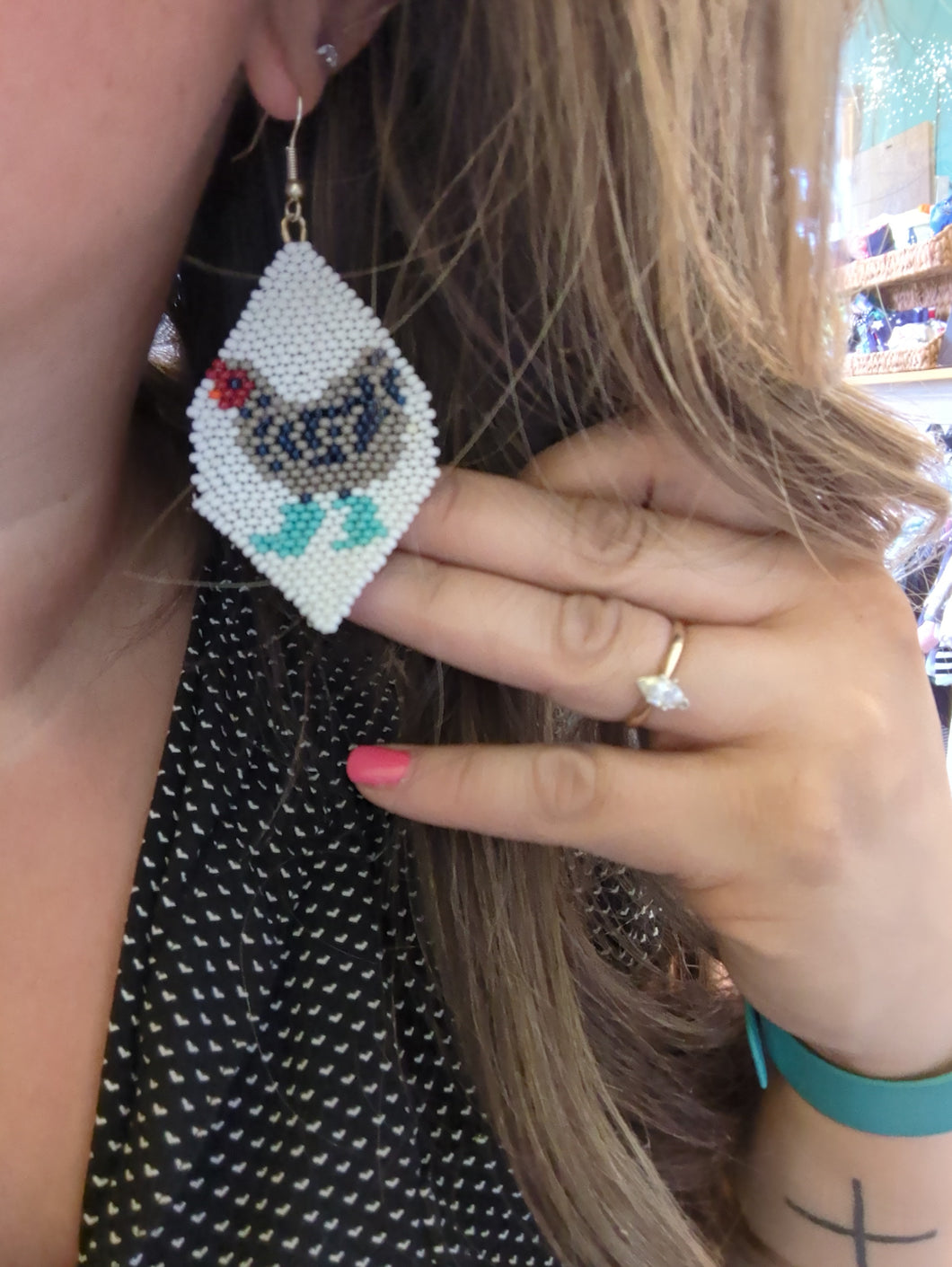 Chicken & Rainboots Earrings