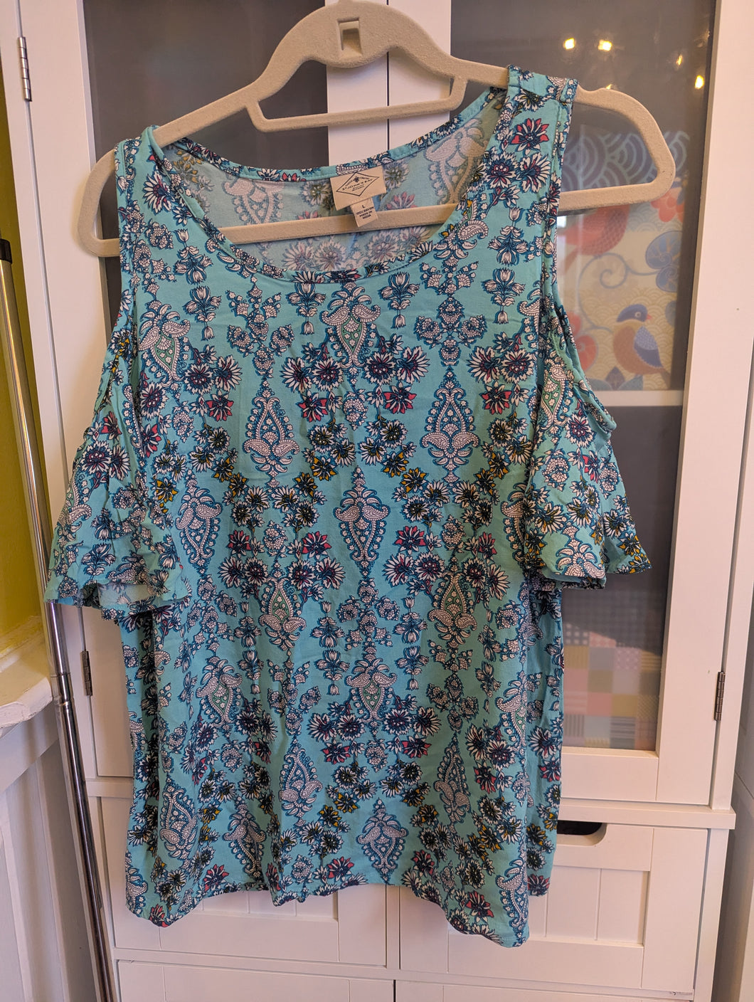 St. John's Bay Blue Blouse L