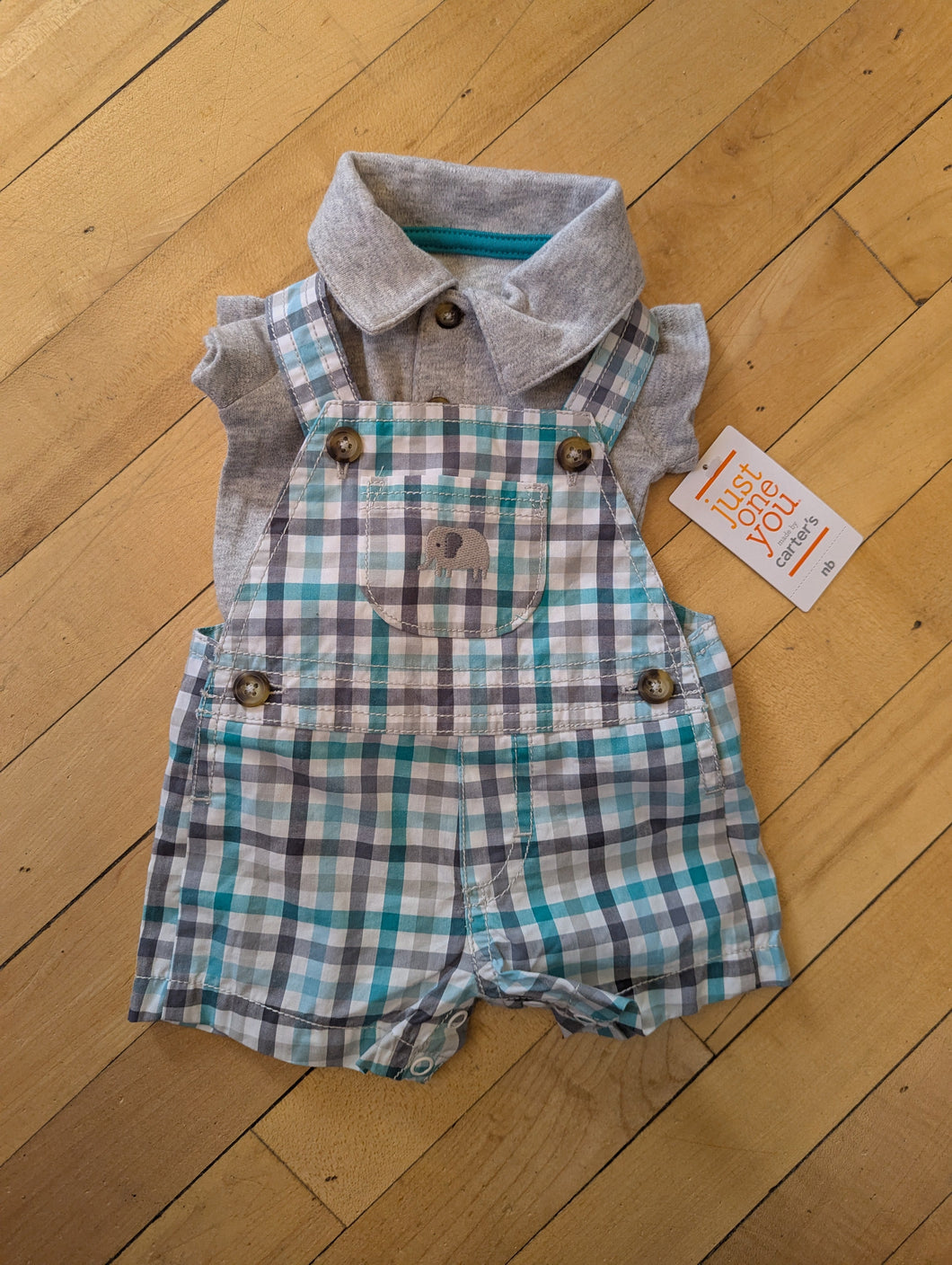Carters BNWT Overall Outfit NB