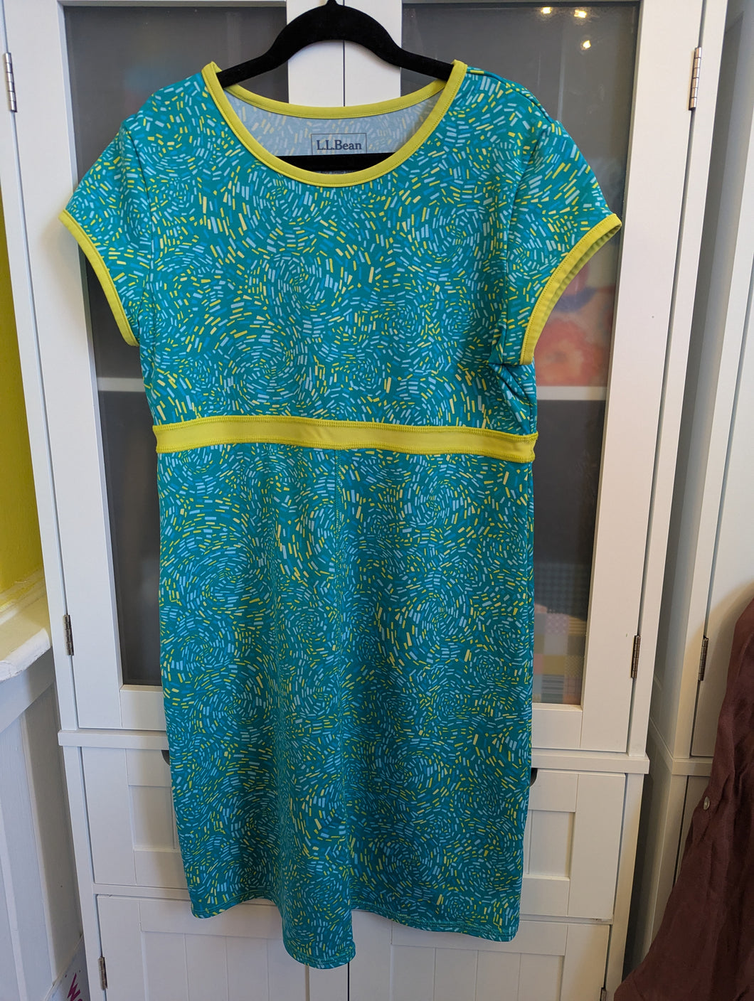 L.L Bean Blue Confetti Dress 12