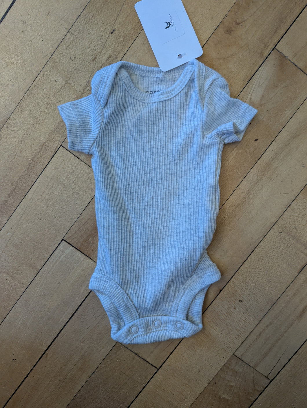 Carters Grey Preemie Bodysuit