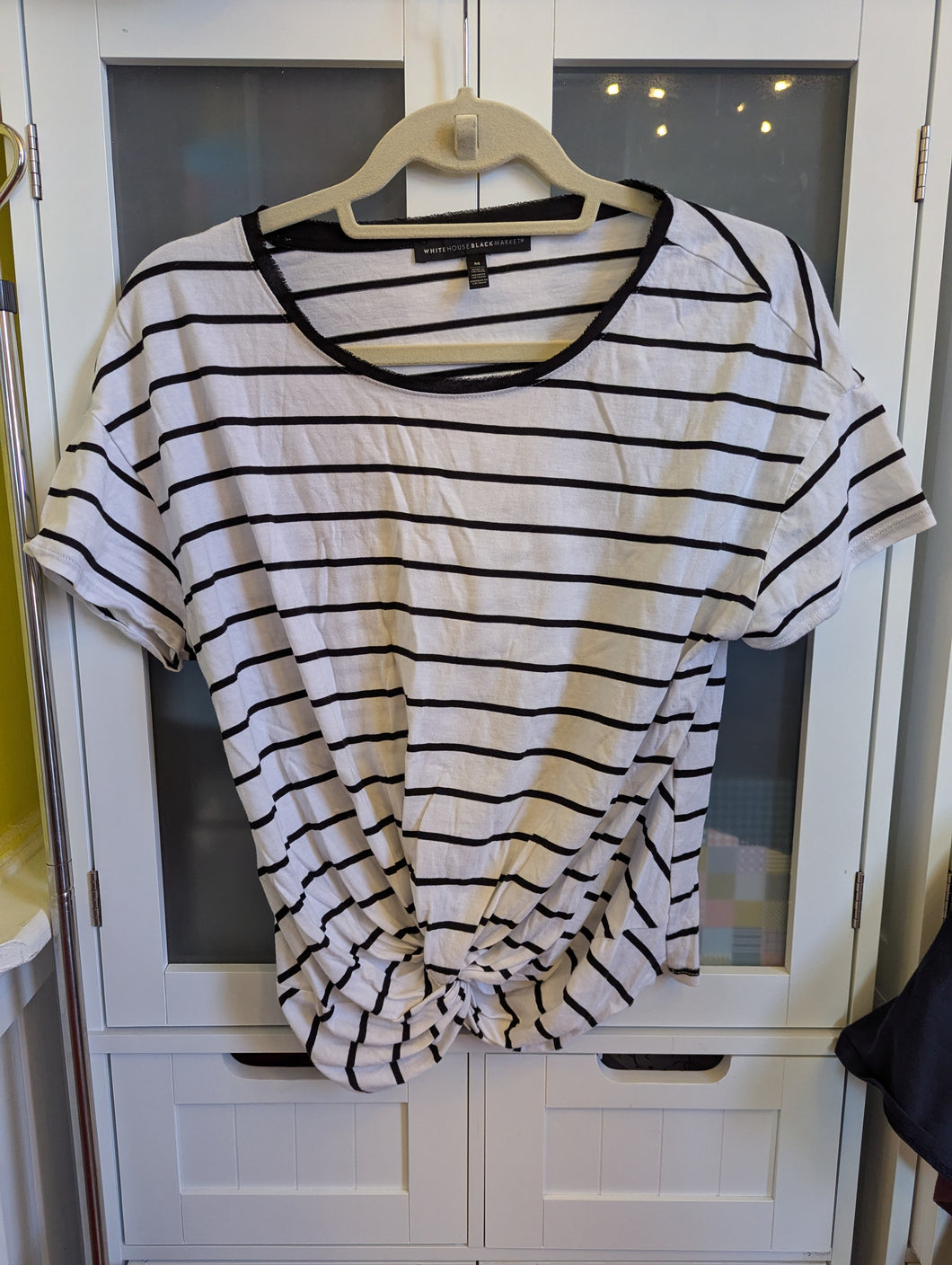 White House Black Market Striped Shirt M