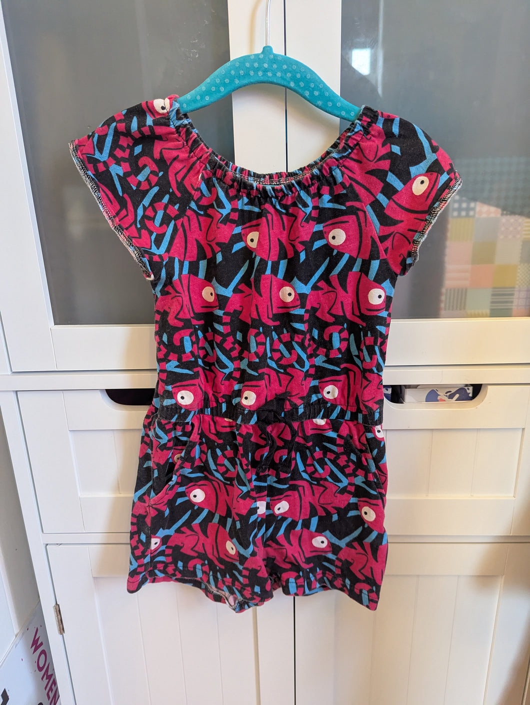 Spotted Zebra Lizard Romper 3T