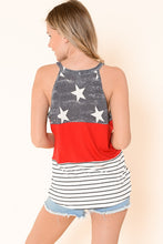 Load image into Gallery viewer, Patriotic Block Tank S-3X, Made in USA
