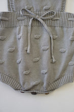 Load image into Gallery viewer, Grey Knit Baby Romper
