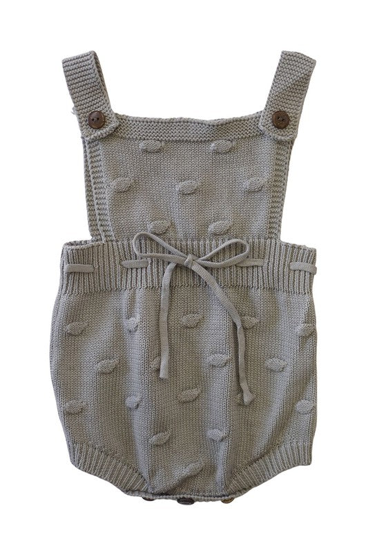 Grey Knit Baby Romper