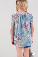 Load image into Gallery viewer, Girls Floral Ruffle Tank MADE IN USA
