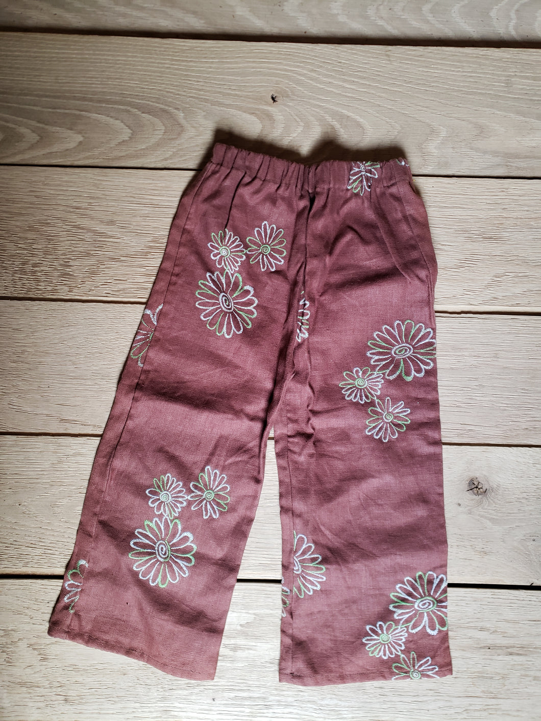 Wee Stitchery Linen Pants Size 2-4T