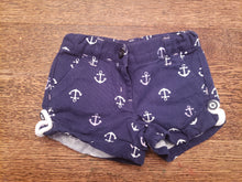 Load image into Gallery viewer, Janie and Jack Navy Anchor Shorts size 3T
