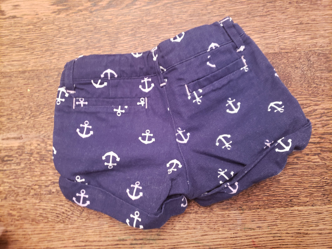 Janie and Jack Navy Anchor Shorts size 3T