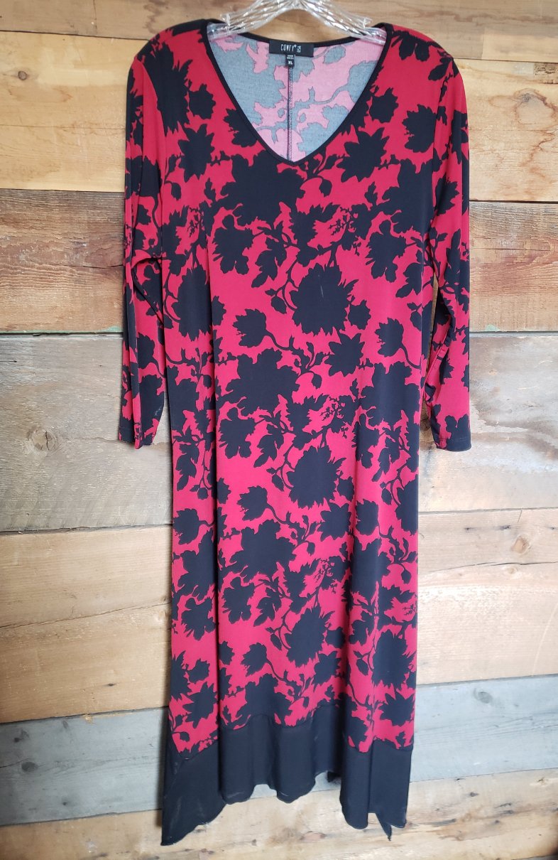 Comfy Black and Red Dress size XL (Made in USA)