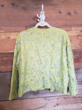 Load image into Gallery viewer, Chico&#39;s Green and Sequin Jacket Size 3/16
