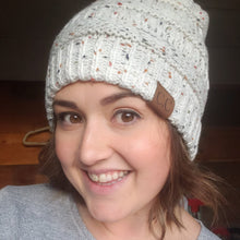 Load image into Gallery viewer, CC Beanie- Womens Cable Knit Confetti Hat
