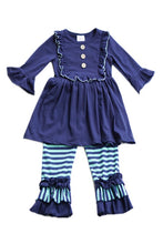 Load image into Gallery viewer, &quot;My Blue Heaven&quot; Navy Blue Tunic and Legging Set
