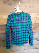 Load image into Gallery viewer, Abercrombie and Fitch- Green and Blue Plaid Shirt Womens Size L
