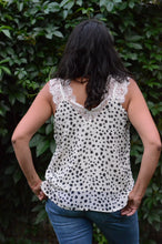 Load image into Gallery viewer, Sleeveless Dalmation and Lace Top
