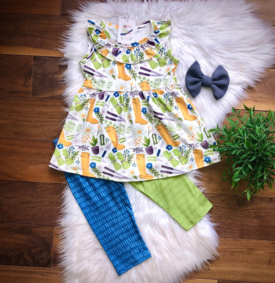 Gardening Capri Set - Girls